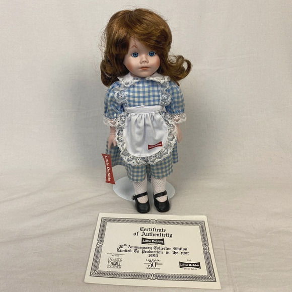 Dynasty Doll Other - Vintage Little Debbie 30th Anniversary Porcelain Doll 1990 COA Dynasty Dolls 90s